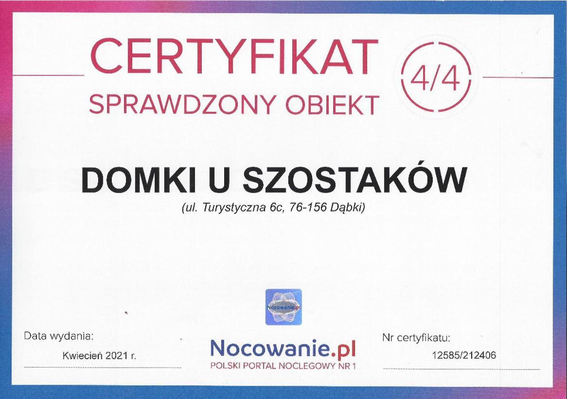 Domki U Szostakow Dąbki Exteriér fotografie